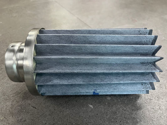 High Capacity Cartridge Filter Element 4.5 Square Feet Filter Area Stainless Steel Sheet End Caps for Industrial