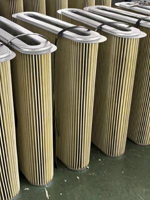 Flat‑oval dust filter cartridge with handle